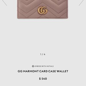Gucci GG Marmont Card Case Wallet - Brown